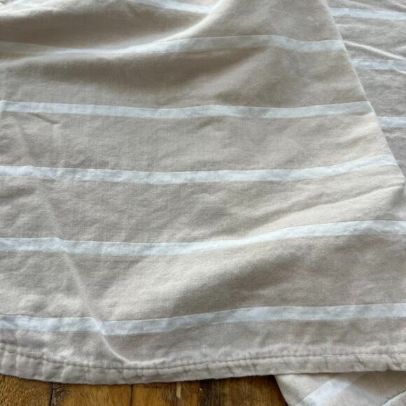 Threshold Shower Curtain Beige & White Striped 100% Cotton 67" x 68.5" - Picture 3 of 11